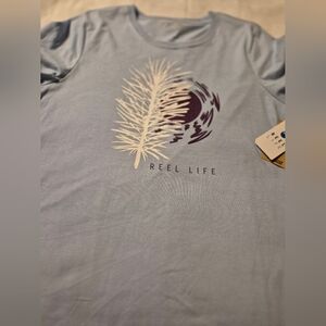 NWT Reel Life XXL Blue Sporty Graphic Fishing T-Shirt